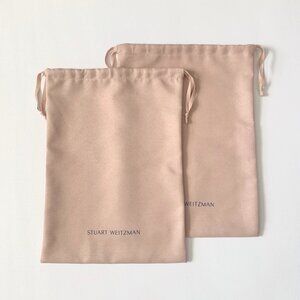 Stuart Weitzman Dust Bag Pink Shoe Drawstring Storage Gift Luxury Preppy Pink